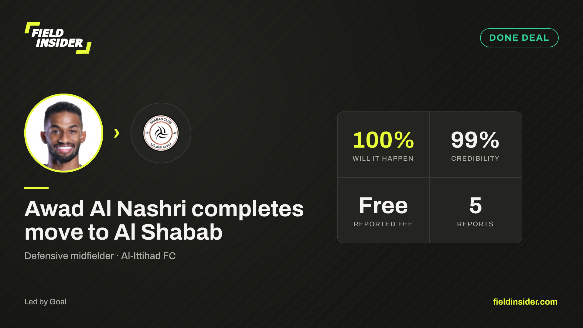 Awad Al Nashri completes move to Al Shabab — Field Insider report card