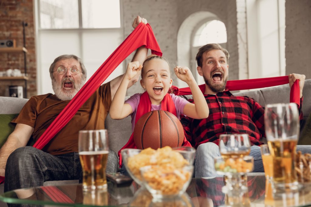 Basketball-excited fans