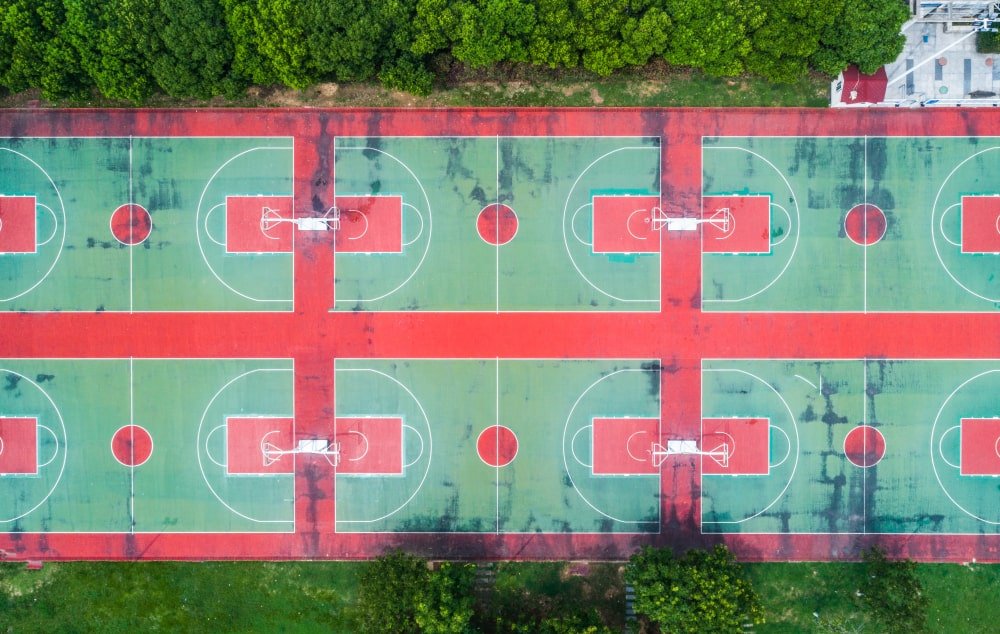 paint a basketball court