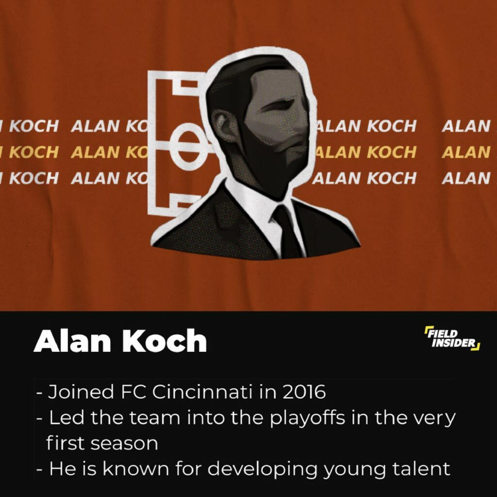 About the coach of FC Cincinnati, Alan Koch