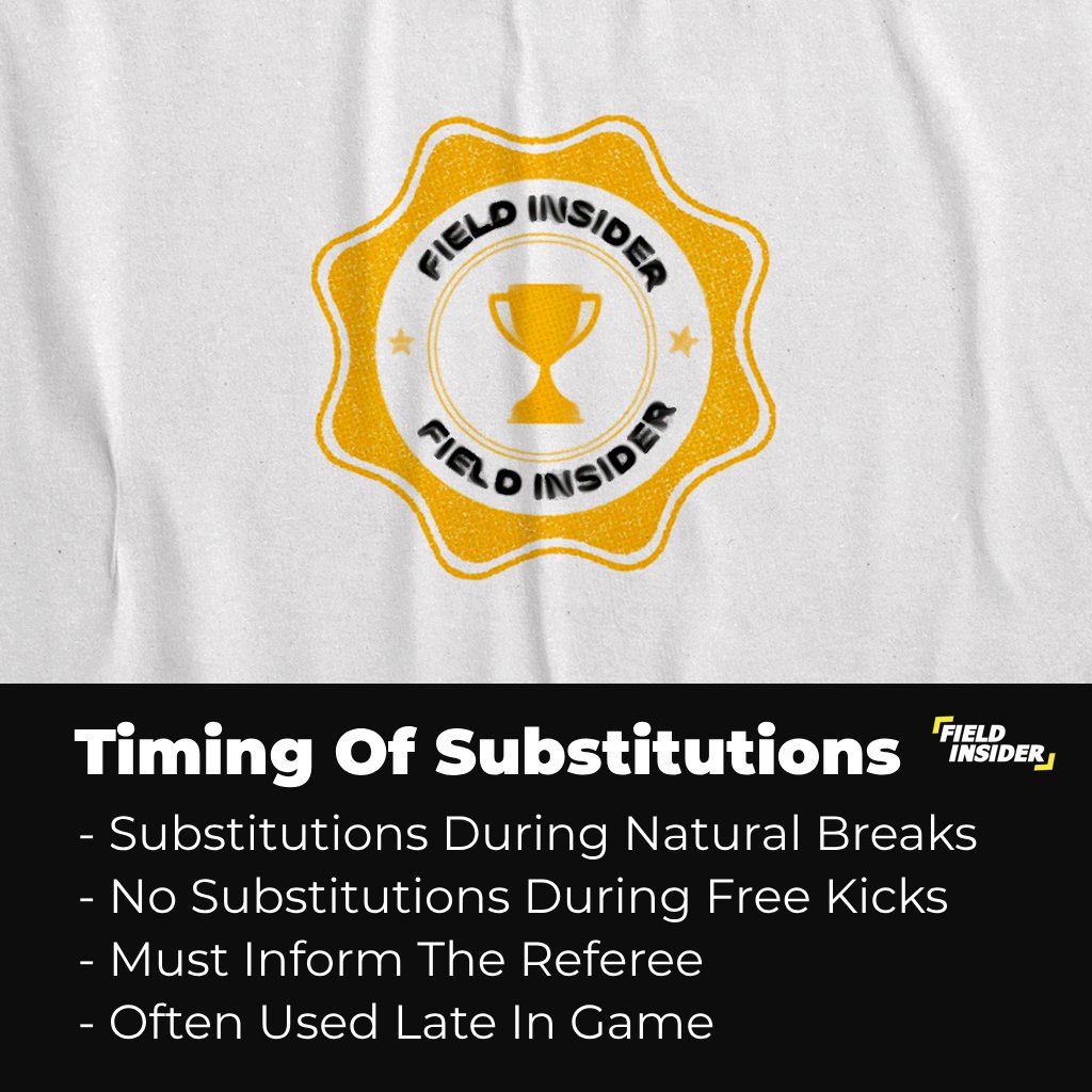 Timing of Substitutions in football